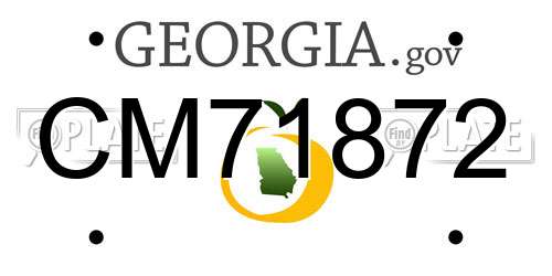 CM71872 Georgia License Plate