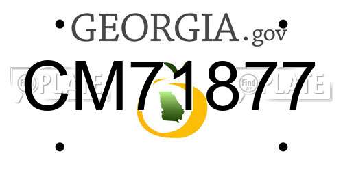 CM71877 Georgia License Plate