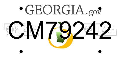CM79242 Georgia License Plate