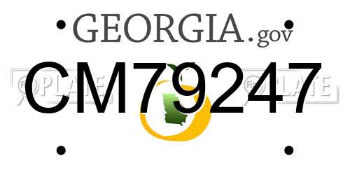 CM79247 Georgia License Plate
