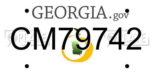 CM79742 Georgia License Plate