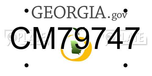 CM79747 Georgia License Plate
