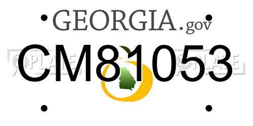 CM81053 Georgia License Plate