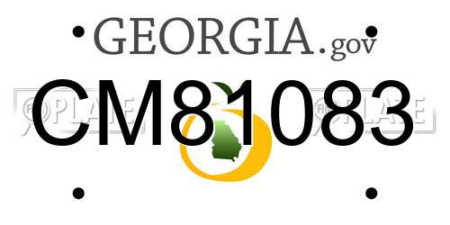 CM81083 Georgia License Plate