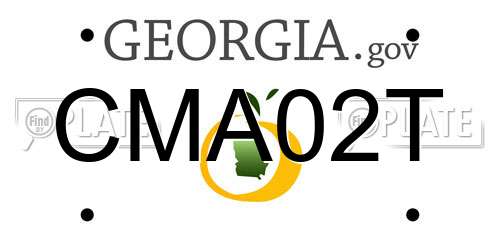 CMA02T Georgia License Plate