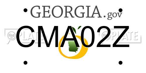 CMA02Z Georgia License Plate