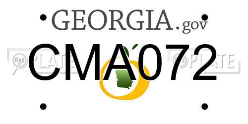 CMA072 Georgia License Plate
