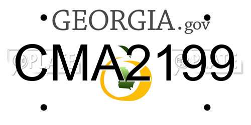 CMA2199 Georgia License Plate
