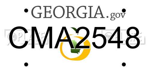 CMA2548 Georgia License Plate