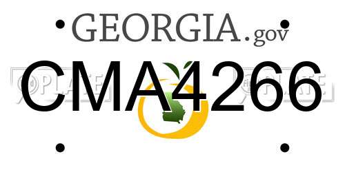 CMA4266 Georgia License Plate