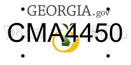 CMA4450 Georgia License Plate