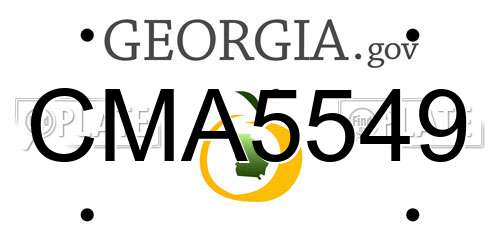CMA5549 Georgia License Plate