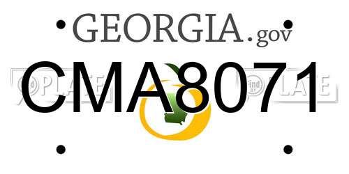 CMA8071 Georgia License Plate