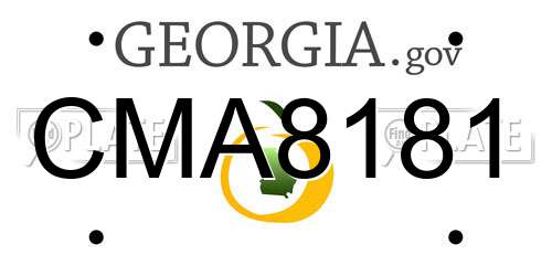 CMA8181 Georgia License Plate