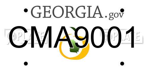 CMA9001 Georgia License Plate