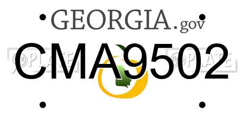 CMA9502 Georgia License Plate
