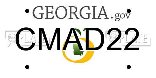 CMAD22 Georgia License Plate
