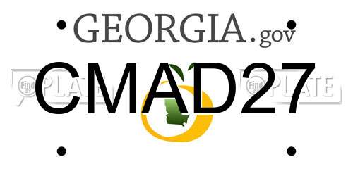 CMAD27 Georgia License Plate