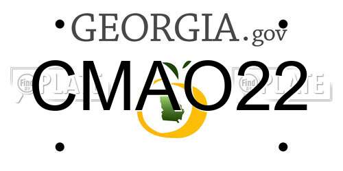 CMAO22 Georgia License Plate