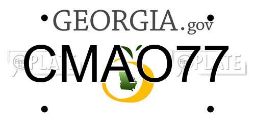CMAO77 Georgia License Plate