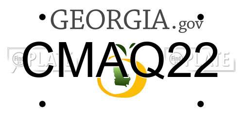 CMAQ22 Georgia License Plate