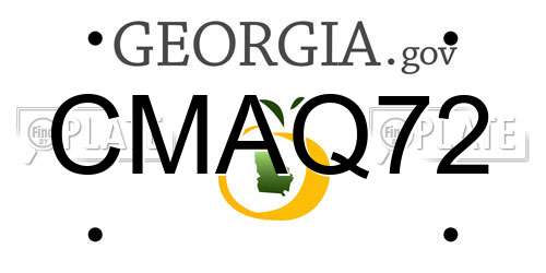 CMAQ72 Georgia License Plate