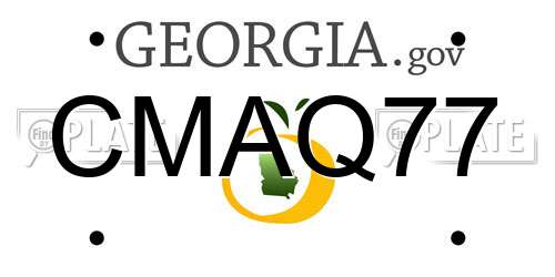 CMAQ77 Georgia License Plate
