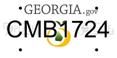 CMB1724 Georgia License Plate