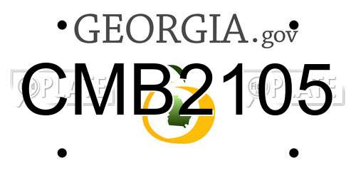CMB2105 Georgia License Plate