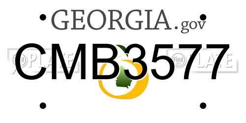 CMB3577 Georgia License Plate