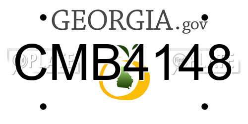 CMB4148 Georgia License Plate