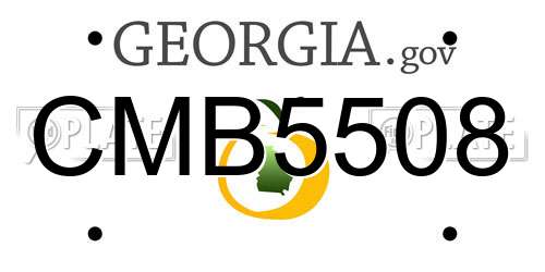 CMB5508 Georgia License Plate