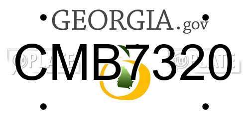 CMB7320 Georgia License Plate