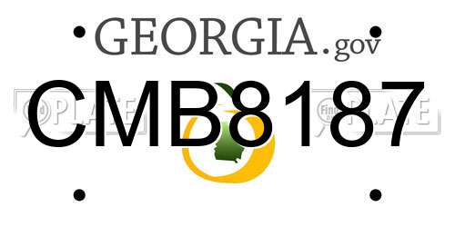 CMB8187 Georgia License Plate