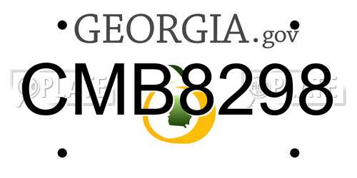 CMB8298 Georgia License Plate