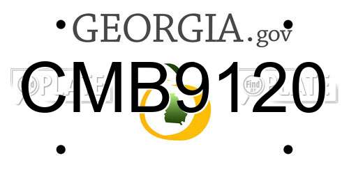 CMB9120 Georgia License Plate