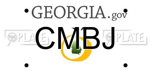 CMBJ Georgia License Plate