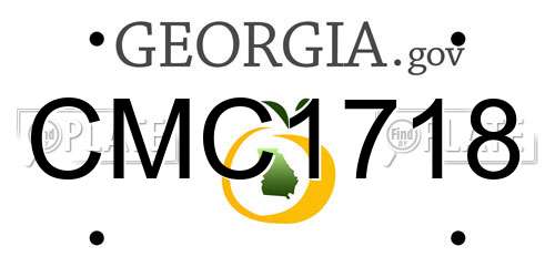 CMC1718 Georgia License Plate
