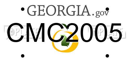 CMC2005 Georgia License Plate