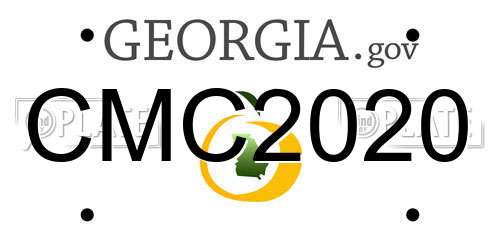 CMC2020 Georgia License Plate