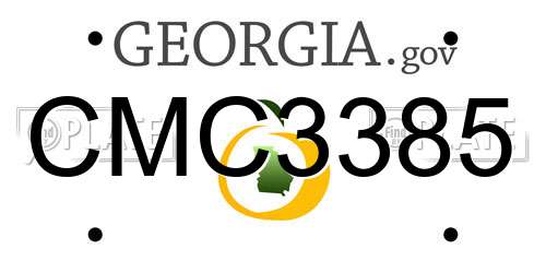 CMC3385 Georgia License Plate
