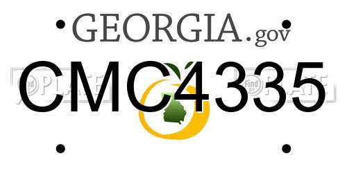 CMC4335 Georgia License Plate