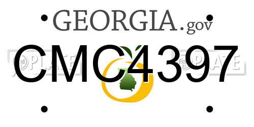 CMC4397 Georgia License Plate