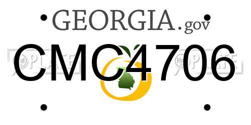 CMC4706 Georgia License Plate
