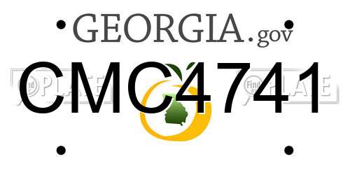 CMC4741 Georgia License Plate