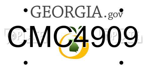 CMC4909 Georgia License Plate