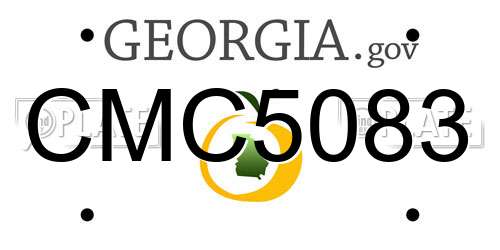 CMC5083 Georgia License Plate