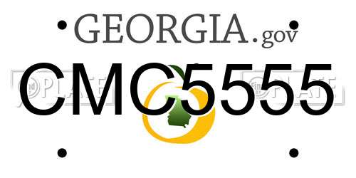 CMC5555 Georgia License Plate