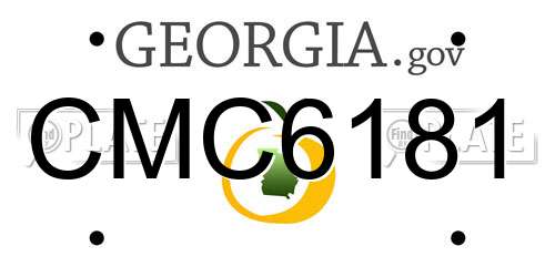 CMC6181 Georgia License Plate