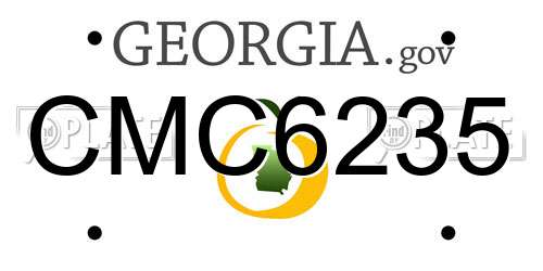 CMC6235 Georgia License Plate